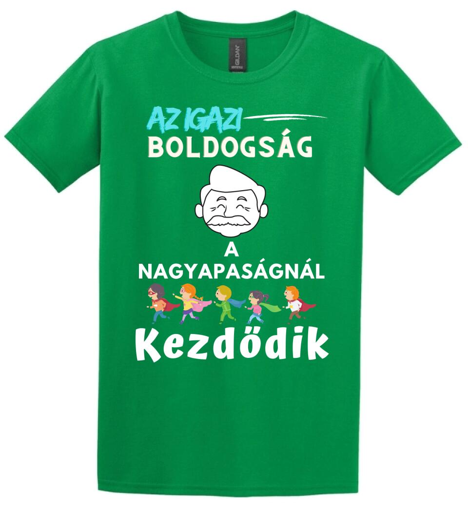 Igazi boldogság nagypapa2 póló