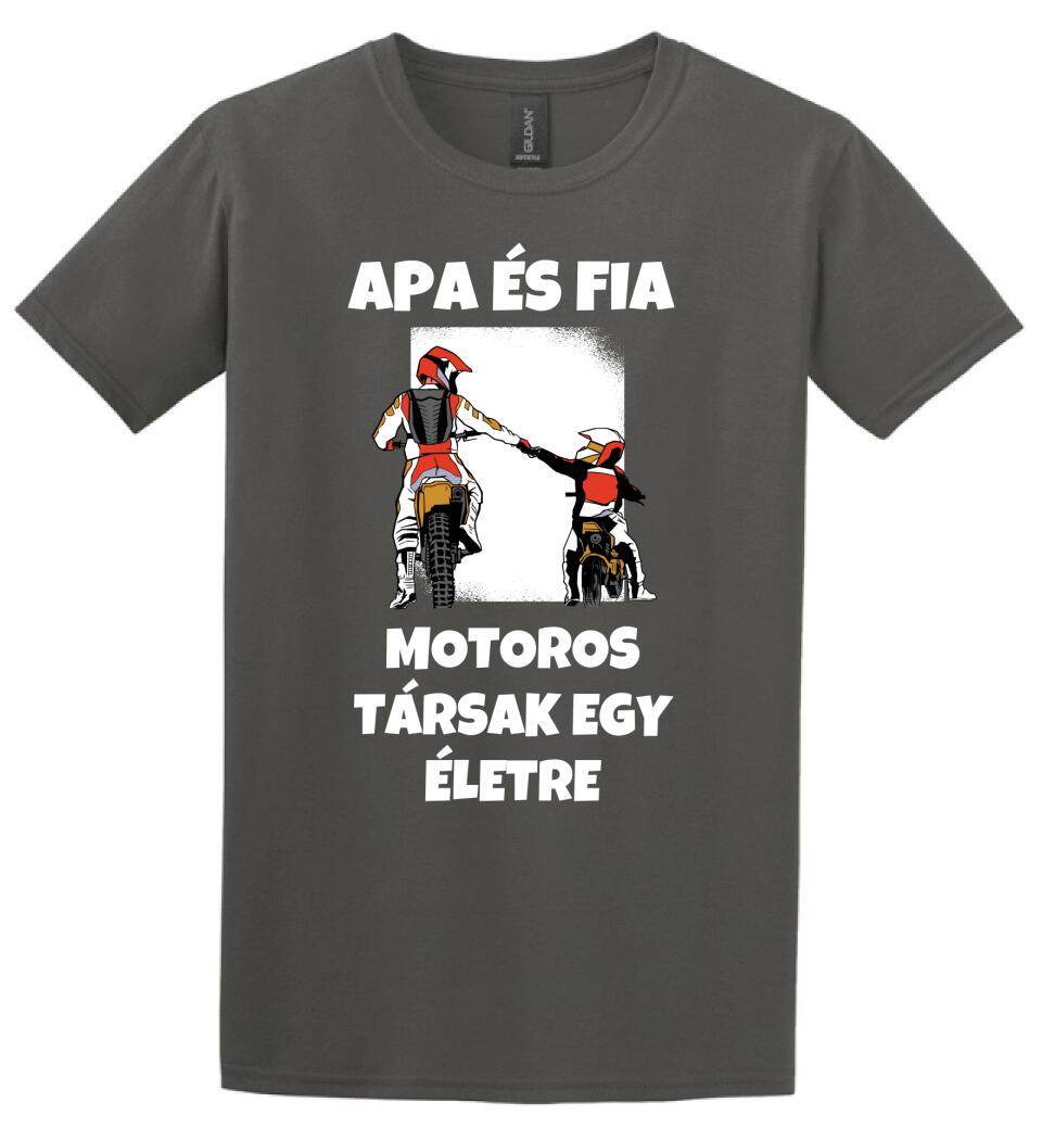 Apa fia motorosok póló