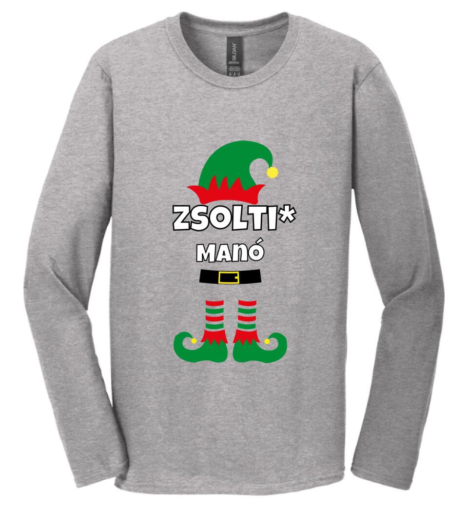 Manó póló egyedi névvel