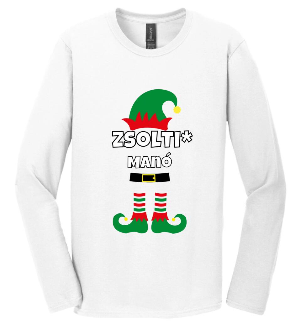 Manó póló egyedi névvel