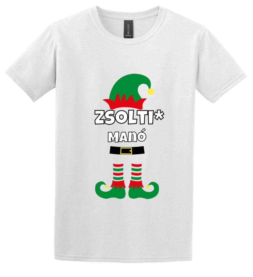 Manó póló egyedi névvel