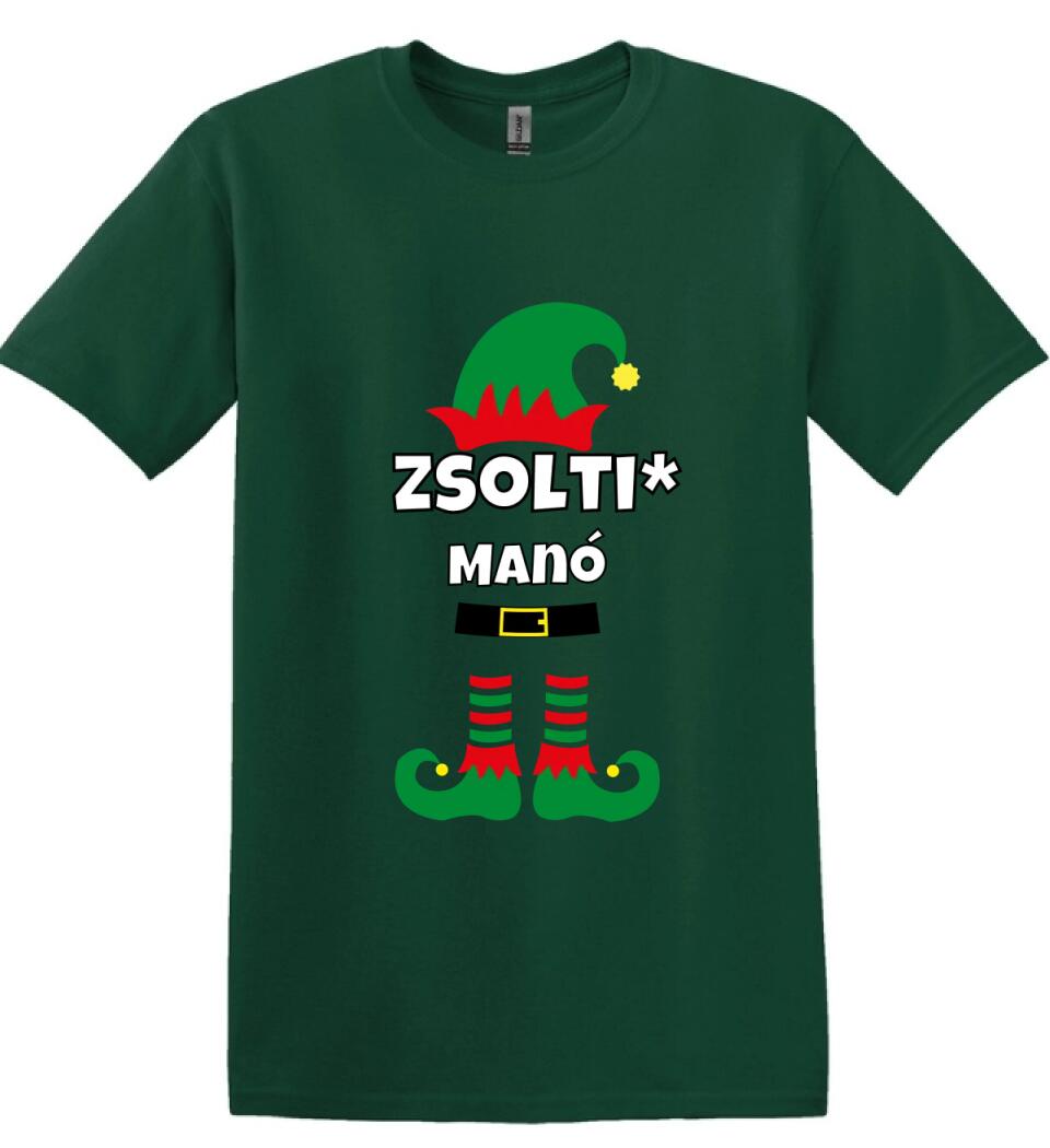 Manó póló egyedi névvel