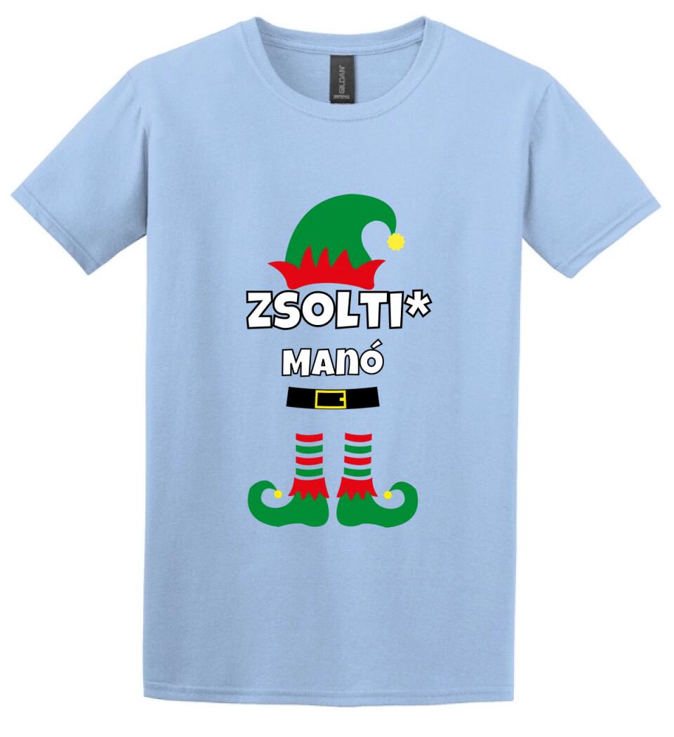 Manó póló egyedi névvel