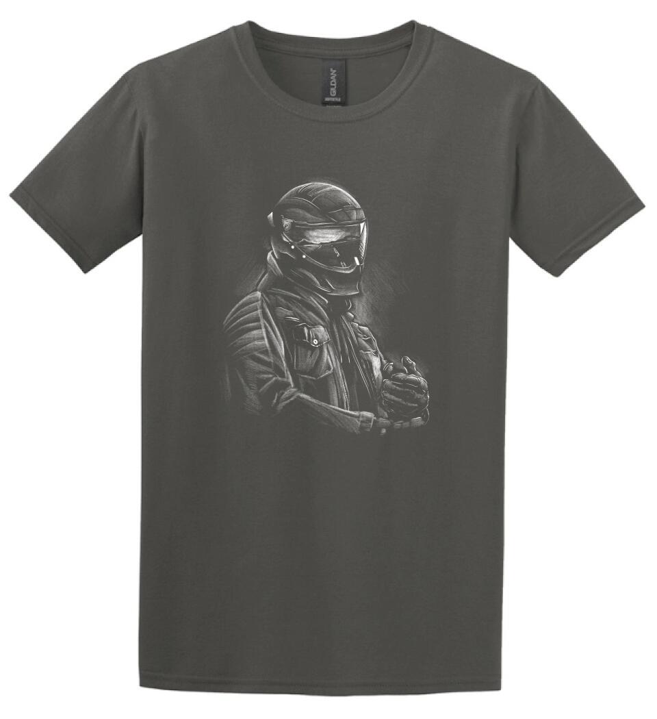 Helmet Rider Monochrome Portrait