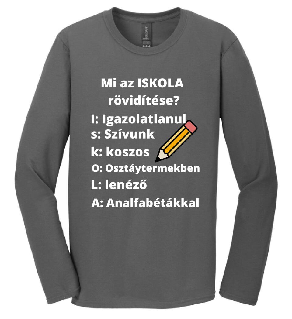 ISKOLA RÖVIDÍTÉSE