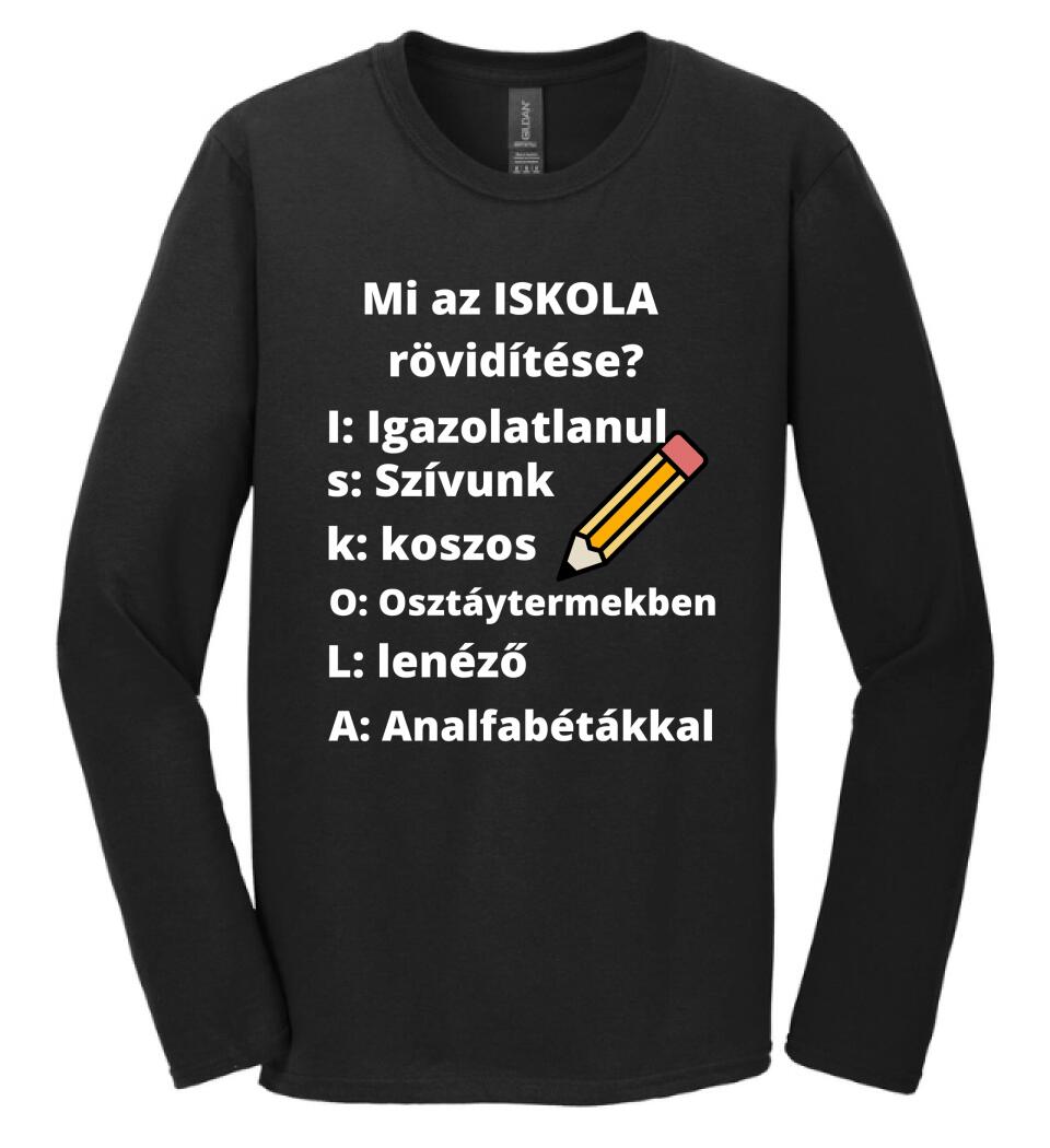 ISKOLA RÖVIDÍTÉSE