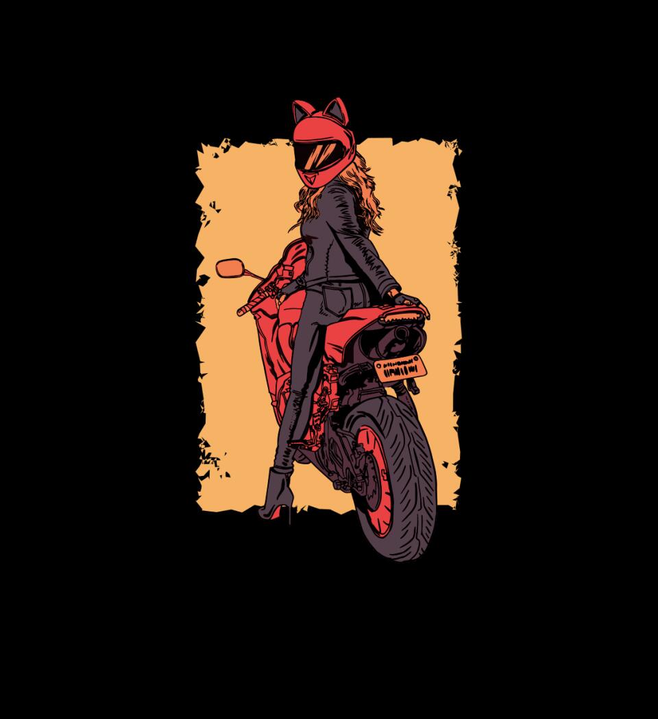 Cat Motorbike cica