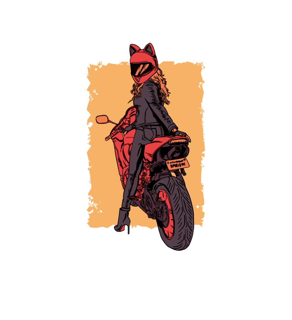 Cat Motorbike cica