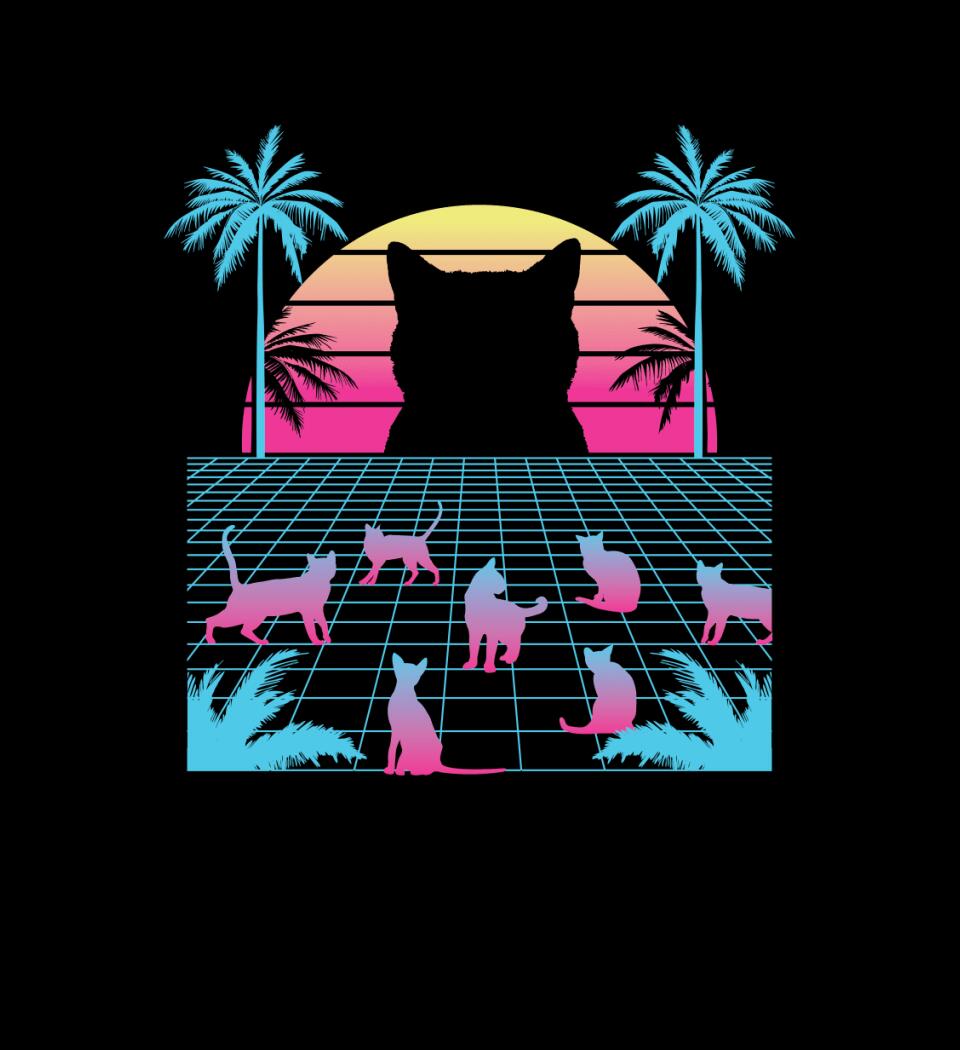 cat-vaporwave cica